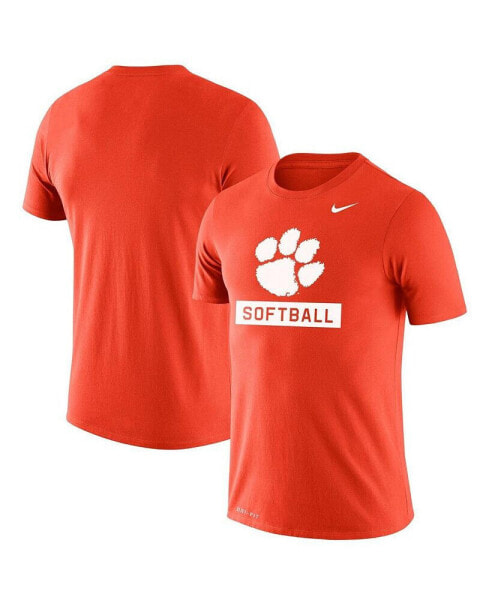 Men's Orange Clemson Tigers Softball Drop Legend Performance T-shirt