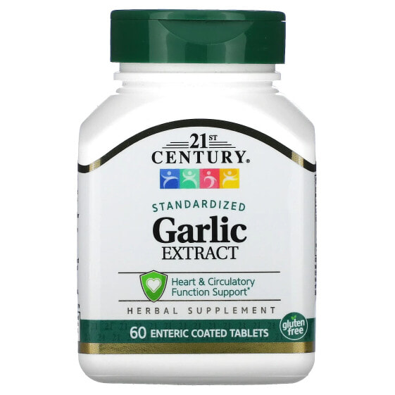 Garlic Extract, Standardized, 60 Enteric Coated Tablets