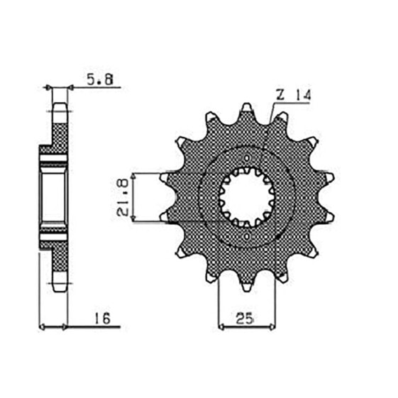 Спортивная звезда для велосипеда SUNSTAR SPROCKETS 520 Pitch 38915 Сталь передняя звезда