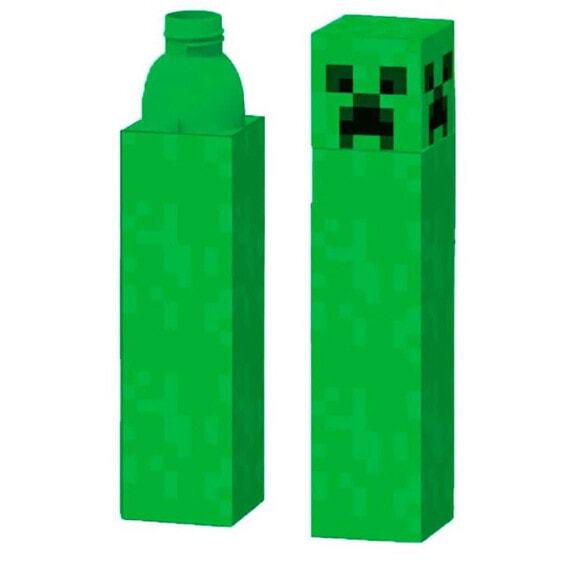 MINECRAFT Cube 650ml Creeper Water Bottle
