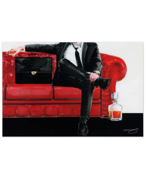 The Gentleman Frameless Free Floating Tempered Glass Panel Graphic Wall Art, 32" x 48" x 0.2"