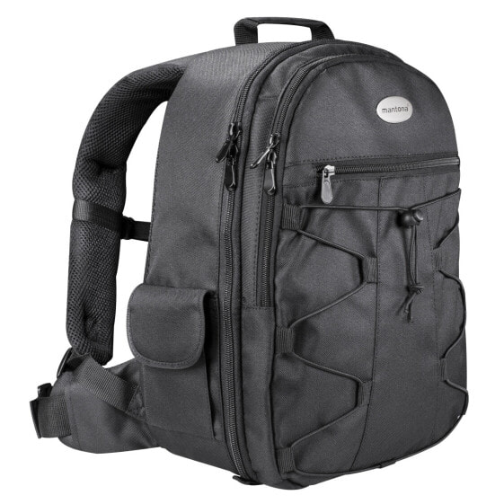 mantona Azurit - Backpack case - Any brand - Shoulder strap - Black