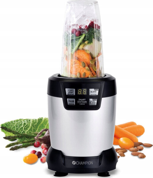 Blender kielichowy Champion Nutrition Blender Pro Digital 1200W NB500 Svart/Silver