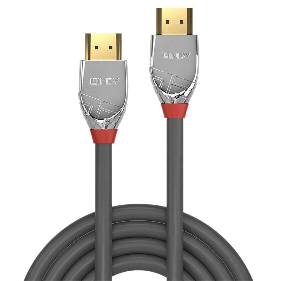 Lindy 2m High Speed HDMI Cable - Cromo Line - 2 m - HDMI Type A (Standard) - HDMI Type A (Standard) - 4096 x 2160 pixels - 18 Gbit/s - Grey - Silver