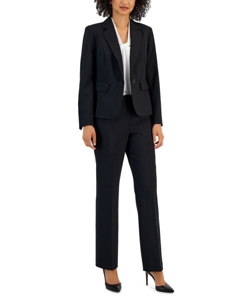 Костюм классический Le Suit женский, костюм на брюки с прямыми брюками и миди-кофтой not с воротником.