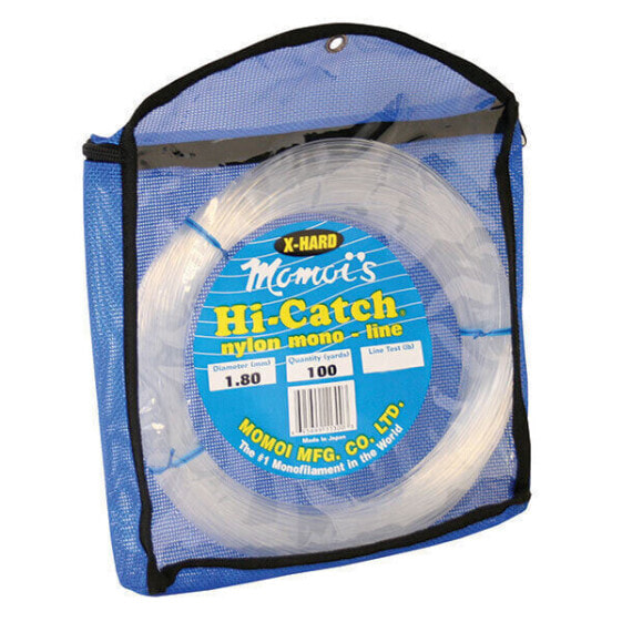 Momoi X-TRA Hard Monofilament Leader-Clear White-100 Yd Coil, 300 Lb.