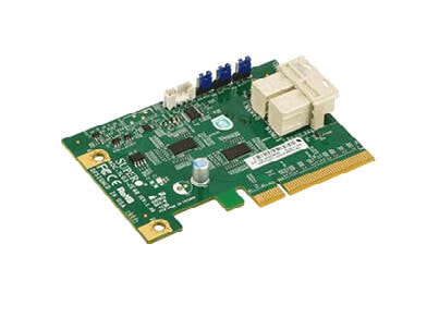 Supermicro AOC-SLG3-2E4R - PCIe - SAS - Low-profile - PCIe 3.0 - Green - 6.4 Gbit/s