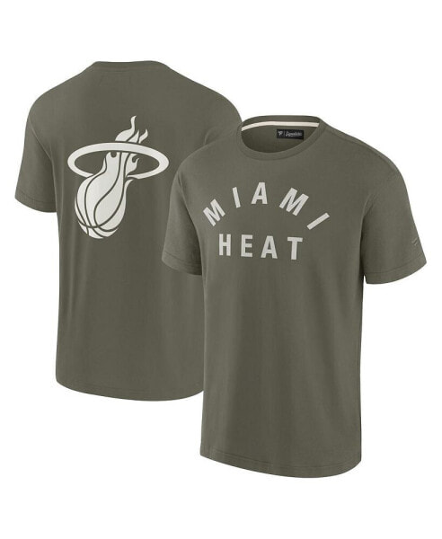 Men’s and Women Olive Miami Heat Elements Super Soft Short Sleeve T-Shirt