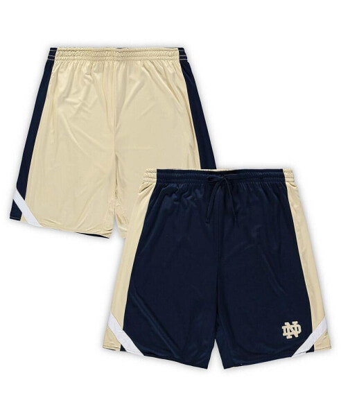 Men's Navy, Gold Notre Dame Fighting Irish Big and Tall Team Reversible Shorts