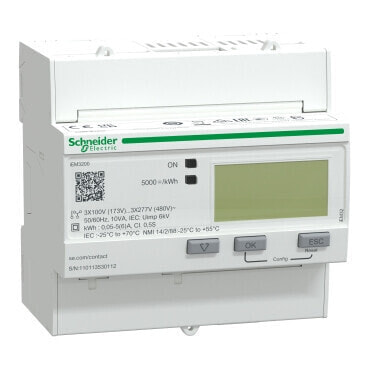 Schneider Electric iEM3200 - IP20 - -25 - 55 °C - -40 - 85 °C - 5 - 95% - 0 - 2000 m - 50/60 Hz