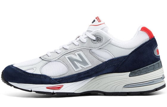 New Balance NB 991 低帮 跑步鞋 男款 白蓝 D宽 / Кроссовки New Balance NB 991 D M991GWR