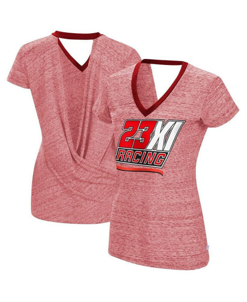 Футболка женская Touch 23XI Racing Heather Red Halftime Back Wrap