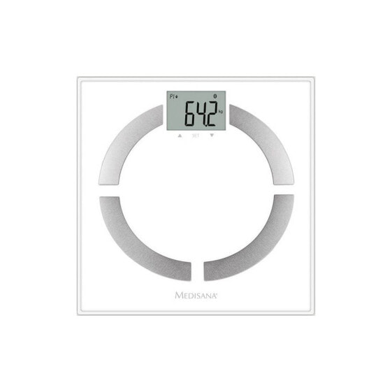 Напольные весы Medisana BS 444 с белым ЖК-дисплеем для 8 пользователей