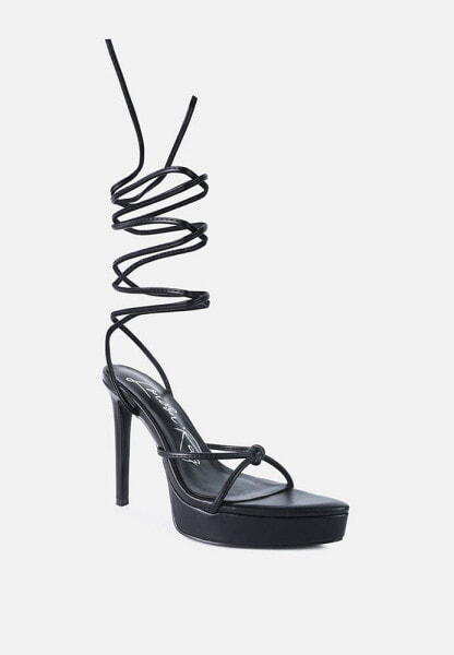 Women's Bondage High Heel Lace Up Sandals