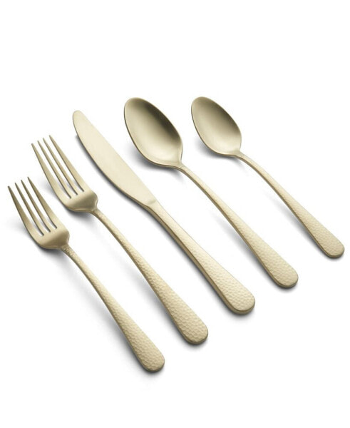 Keene Hammered Satin 20-Piece Flatware Set, Service for 4