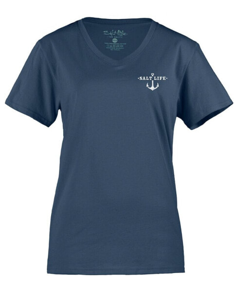 Women's Sea Yall Cotton Graphic V-Neck T-Shirt