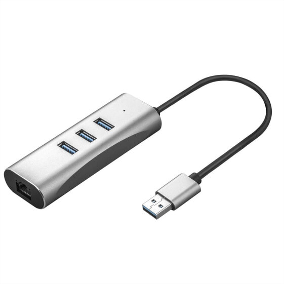 Адаптер USB 3.2 Gen 1 (3.1 Gen 1) Type-A - RJ-45 VALUE by ROTRONIC-SECOMP AG VALUE 12.99.1116 - Black, Silver
