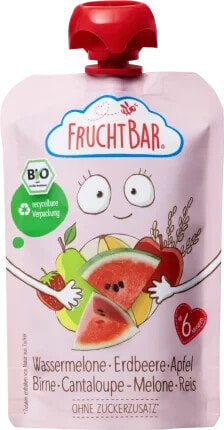 Quetschie Wassermelone, Erdbeere, Apfel, Birne & Reis ab 6 Monaten, 100 g