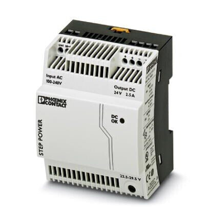 Блок питания Phoenix Contact Phoenix STEP-PS/ 1AC/24DC/2.5 - 60 W - 85 - 264 V - 45 - 65 Hz - 86% - 1061000 ч - серый