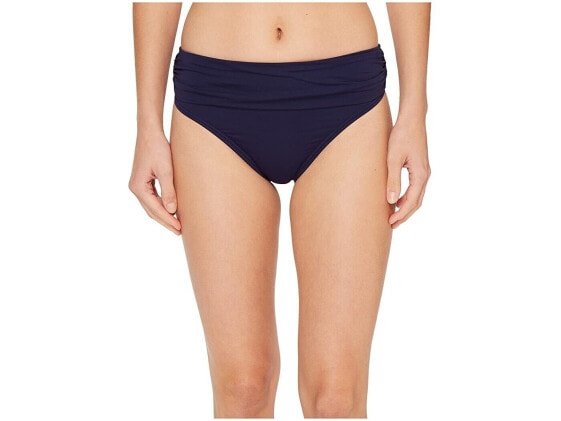 Tommy Bahama 264183 Women's Pearl High-Waist Navy Bikini Bottom Size Large