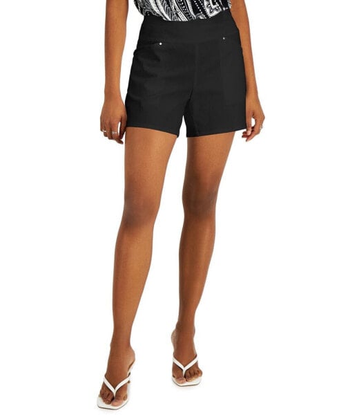 Women's Curvy Mid Rise Pull-On Shorts, Created for Macy's