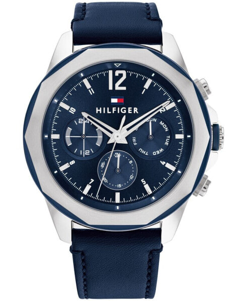Часы Tommy Hilfiger Multifunction Navy Blue Leather 46mm