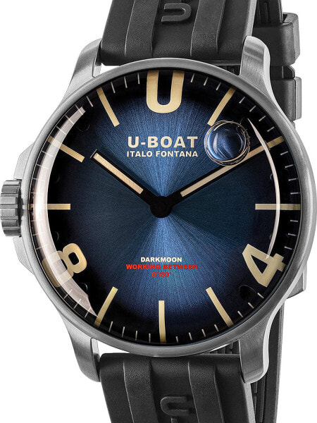 U-Boat 8704/D Darkmoon Blue SS Soleil Mens Watch 44mm 5ATM