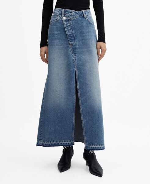Юбка джинсовая MANGO Asymmetrical для женщин