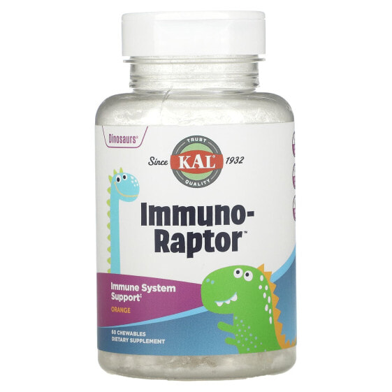 БАД для укрепления иммунитета KAL Immuno-Raptor апельсиновые 60 жевательных таблеток