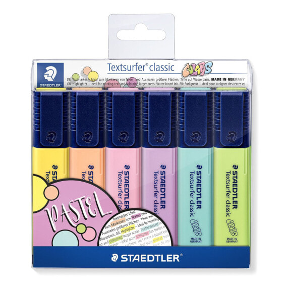 STAEDTLER 364 C - 6 pc(s) - Lime - Mint - Peach - Pink - Violet - Yellow - Chisel tip - Polypropylene (PP) - 1 mm - 5 mm