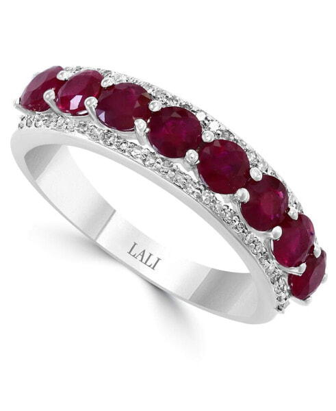 Кольцо LALI Jewels Ruby & Diamond in 14k White Gold