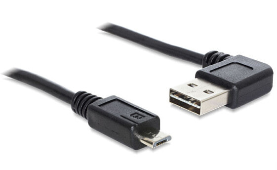 Шнур USB Delock 1m 2.0 A - micro-B m/m 1 м - USB A - Micro-USB B - USB 2.0 - Мужской/Мужской - Черный
