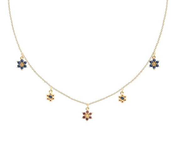Gold-plated flower necklace for mother and daughter LES FILLES Gold CO01-237-U