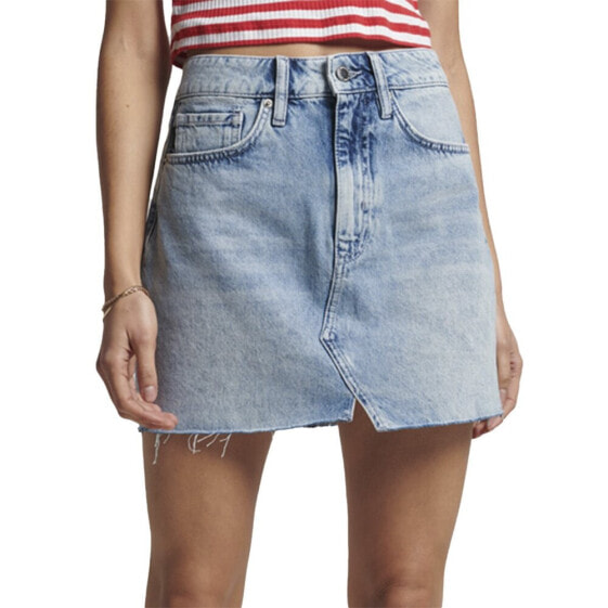 SUPERDRY Vintage Denim Mini Skirt