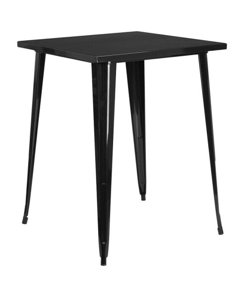 Rothko Patio Dining Table With Metal Frame And Square Top