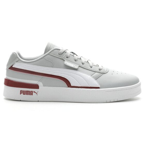 Puma Clasico Varsity Patch Lace Up Mens Burgundy, Grey, Red Sneakers Casual Sho