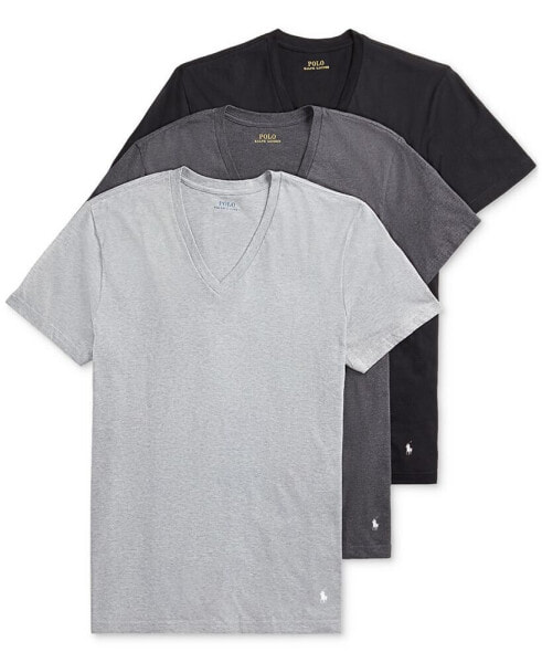 Men's 3-Pk. Slim-Fit Stretch V-Neck Undershirts