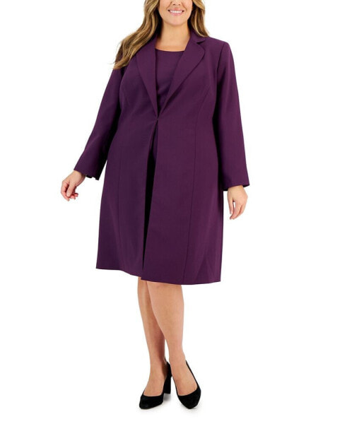 Plus Size Topper Jacket & Sheath Dress Suit