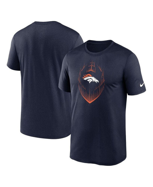 Men's Navy Denver Broncos Primetime Legend Icon Performance T-Shirt