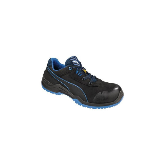 Puma Sicherheitsschuh Argon Blue Low Größe 44 schwarz/blau S3 ESD SRC EN ISO 20345 Nubukleder