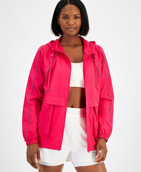 Women's Hooded Packable Zip-Front Jacket, Created for Macy's