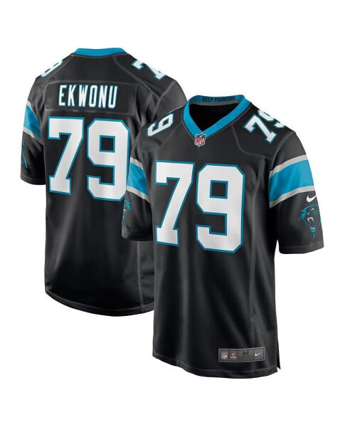 Men's Ikem Ekwonu Black Carolina Panthers 2022 NFL Draft First Round Pick Game Jersey