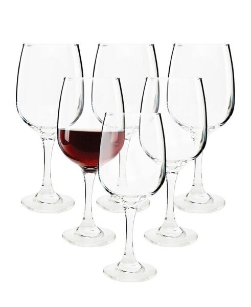 Set of 6 - 11.7 oz Clear Glass Wine Goblet