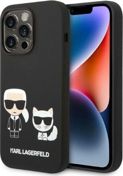 Karl Lagerfeld Etui Karl Lagerfeld KLHMP14XSSKCK Apple iPhone 14 Pro Max hardcase czarny/black Liquid Silicone Karl & Choupette Magsafe