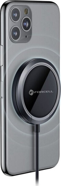 Powerbank ForCell FORCELL F-ENERGY PowerPod ładowarka indukcyjna kompatybilna z MagSafe z ringiem/podstawką 2A 15W czarna