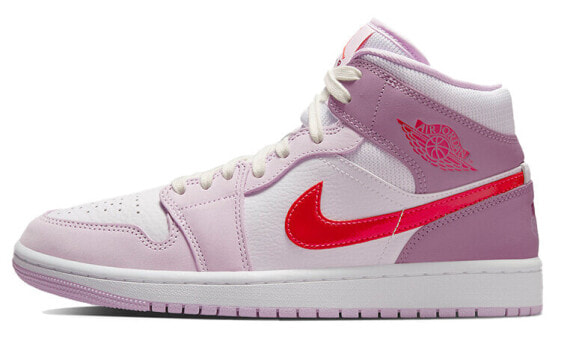 Кроссовки женские Air Jordan 1 Mid "Valentine's Day" розово-фиолетовые Jordan