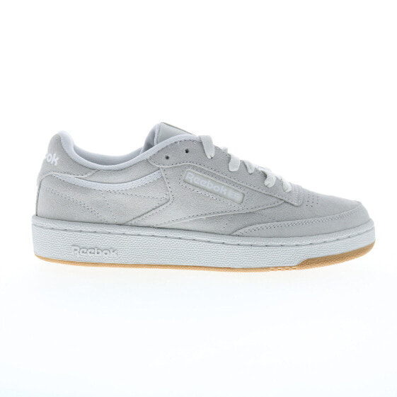 Reebok Club C 85 Mens Gray Suede Lace Up Lifestyle Sneakers Shoes 7.5