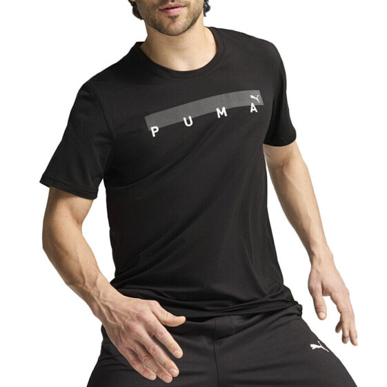 Puma Energy Cloudspun Graphic Crew Neck Short Sleeve T-Shirt Mens Black Casual T