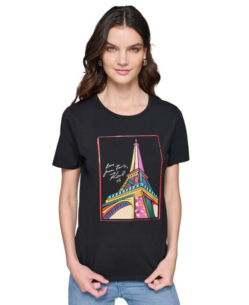 Women's Eiffel Tower Graphic T-Shirt