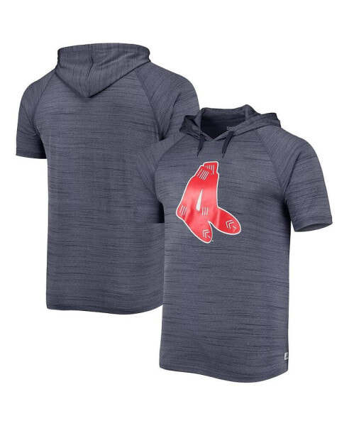 Men's Navy Boston Red Sox Raglan Hoodie T-shirt